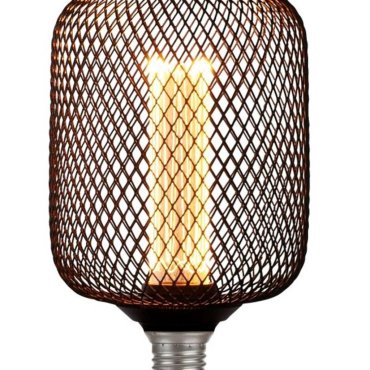 Searchlight Drahtgeflecht-Effektkugel - Ø 12 x 18,5 cm - E27 - 4,5W dimmbar - 2700K - schwarz