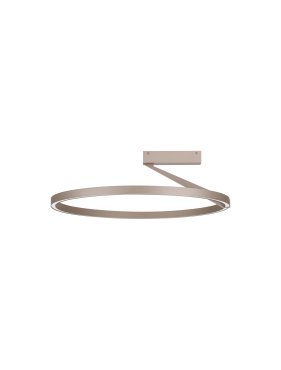 Nova Luce Tilia - Deckenleuchte - Ø 60 x 20 cm - 44W dimmbar LED inkl. - Mokka Kaffee