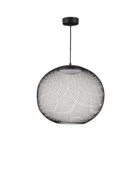 Nova Luce Kinetic - Hängelampe - Ø 50 x 154 cm - 24W LED inkl. - matt schwarz