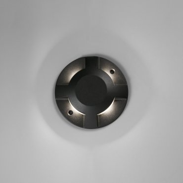 Faro Loth allseitig - Wandleuchte - Ø 20 x 4,2 cm - 12W LED inkl. - IP67 - mattschwarz