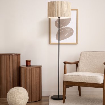 Searchlight Meadow - Stehleuchte - Ø 38 x 159 cm - braun und schwarz