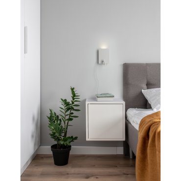 Nova Luce Zen - Wandleuchte mit Schalter und USB-Ladegerät - 14 x 7,5 x 20 cm - 5W + 3W LED inkl. - sandweiß