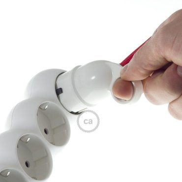 Creative Cables Schuko - Stecker mit Ring - 230V - weiß