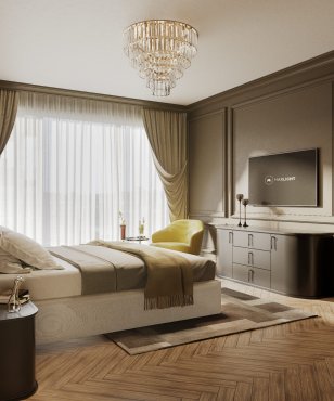 Maxlight Monaco - Deckenleuchte -Ø 80 x 45 cm - gold