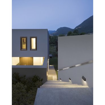 Nova Luce Liv - Außenwandleuchte - 13 x 3 x 5,5 cm - 3,5W LED inkl. - IP54 - dunkelgrau