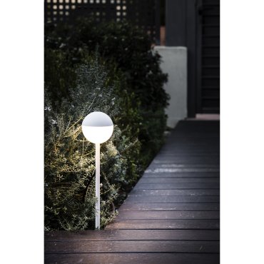 Faro Piccola - Bodenstrahler auf Erdspieß - Ø 12 x 60,5 cm - 6W LED inkl. - IP65 - matt weiß