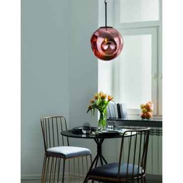 Nova Luce Mayan - Pendelleuchte - Ø 30 x 120 cm - Mattschwarz und Kupfer