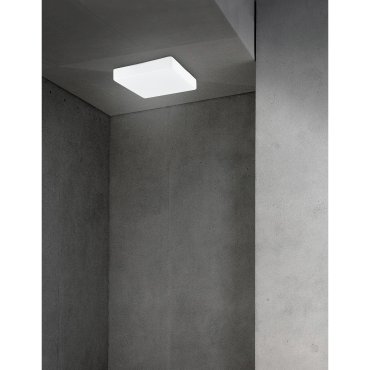Nova Luce Cube - Badezimmer-Deckenleuchte - 25 x 25 x 7,5 cm - IP44 - weiß
