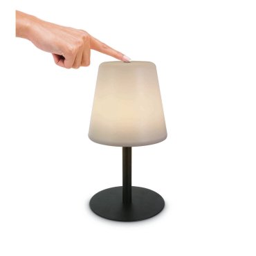 ONE Light Portable Trendy Light - Outdoor-Tischleuchte - aufladbar über USB-Kabel - Ø 16,5 x 30 cm - 3 Stufen dimmbar - 2W LED inkl. - IP44 - schwarz