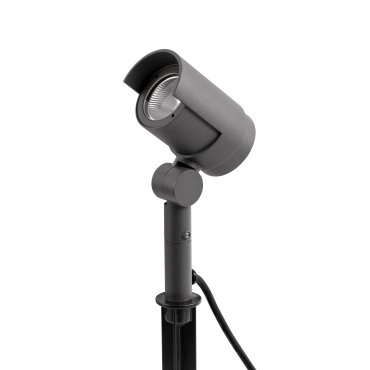 Faro Foc - Bodenstrahler auf Erdspieß - 13 x 10 x 46 cm - 16W dimmbare LED inkl. - IP65 - dunkelgrau