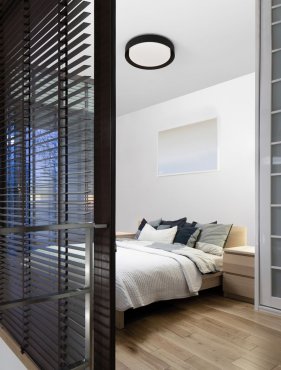 Nova Luce Koi - deckenleuchte - Ø 48 x 8 cm - 30W LED inkl. - sand schwarz