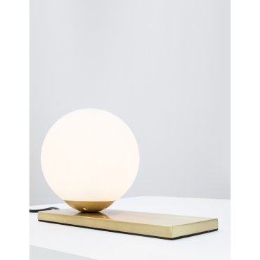 Nova Luce Juliet - Tischleuchte - 26 x 10 x 16 cm - Messing und Opal