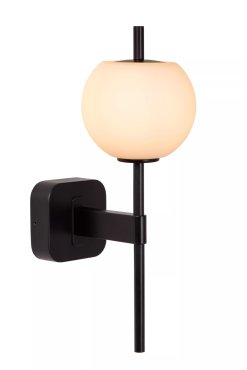 Lucide Elda - Wandleuchte - 18,4 x 12 x 34,5 cm - IP44 - schwarz