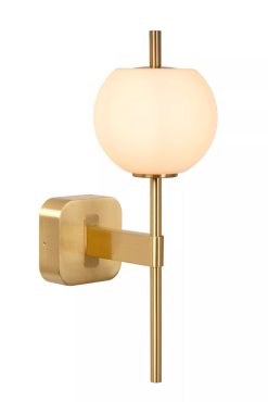 Lucide Elda - Wandleuchte - 18,4 x 12 x 34,5 cm - IP44 - gold