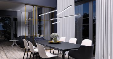 KLUS Glaza duo - LED-Profil-Pendelleuchte oben/unten - 2,62 x 2,62 cm - silber eloxiert