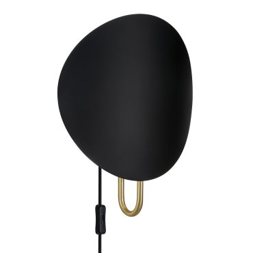 Design For The People Spargo - Wandleuchte - 32 x 39,3 cm - schwarz und messing