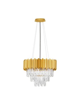 Nova Luce Magnolia - hängeleuchte - Ø 50 x 120 cm - gold