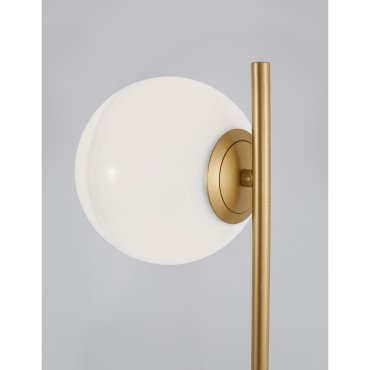 Nova Luce Cantona - Tischleuchte - 22 x 15 x 56 cm - Messing gold und weiß