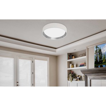 Searchlight Gianna - Deckenleuchte - Ø 37 x 10,5 cm - 15W LED inkl. - silber