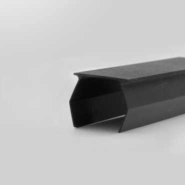 Nova Luce - Abdeckung für Magnetschiene (kürzbar) - 1 Meter - schwarz