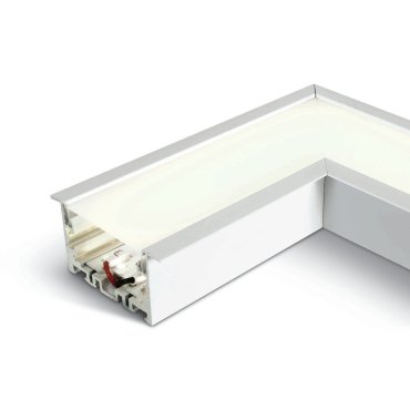 ONE Light LED-Einbauprofile linear - Ecke für 38152R - 16,4 x 7 x 6 cm - 8W LED inkl. - weiß - weiße Lichtfarbe