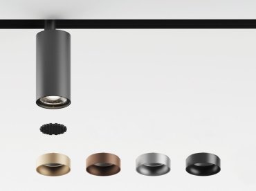 VK Lighting Eiva - magnetisches Schienensystem - Schienenstrahler - Ø 3,6 x 8,5 cm - 7W LED inkl. - DALI dimmbar - schwarz