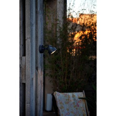 Faro Alfa - Außenwandleuchte - Ø 11,1 x 18 x 9,5 cm - 13W LED inkl. - IP65 - dunkelgrau
