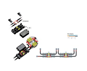 VK Lighting wasserdichte Kabelbox 2 in / 2 out - 8 x 3,95 x 1,95 cm - IP68