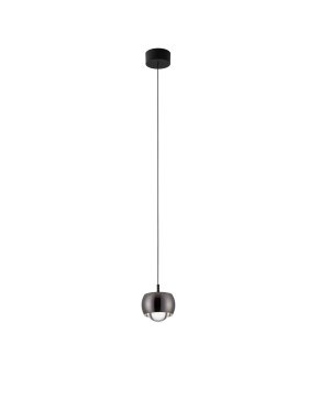 Nova Luce Conga - Hängelampe - Ø 9,6 x 140 cm - 13W LED inkl. - Schwarz Chrom