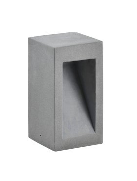 Nova Luce Barco - Gartenpfosten - 12 x 25 x 12 cm - 6W LED inkl. - IP65 - grau