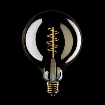 Creative Cables LED-Filament-Lampe - Ø 12,5 x 17,8 cm - E27 - 4W dimmbar - 1800K - Bernstein