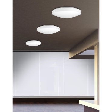 Nova Luce Ivi - Deckenleuchte für Badezimmer - Ø 26 x 7 cm - IP44 - weiß