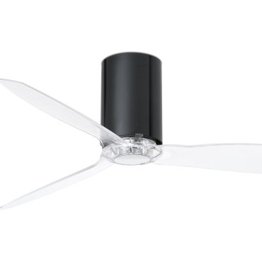 Faro Mini Tube - Deckenventilator mit Fernbedienung - Ø 128 cm - schwarz und transparent