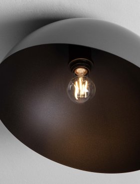 Nova Luce Onia - Deckenleuchte - Ø 40 x 25 cm - metallisch und Sand schwarz