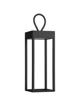 Nova Luce Lucia - wiederaufladbare Tischleuchte - 12 x 30 x 12 cm - 4W LED inkl. -  IP54 - Sand schwarz