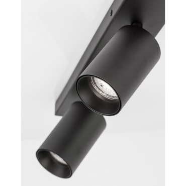 Nova Luce Tod - Aufbaustrahler 2L - 35 x 6 x 12,7 cm - sandschwarz