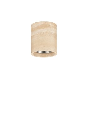 Nova Luce Balma - Außen-Deckenleuchte - Ø 10,2 x 12 cm - 10W LED inkl. - IP65 - Marmor Travertin