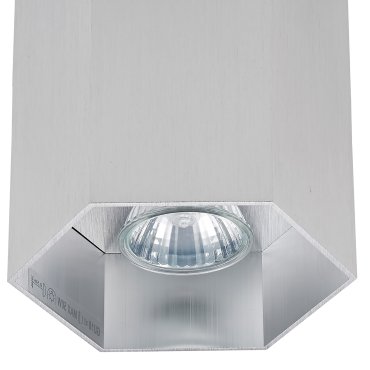 Zuma Line Polygon CL 1L - Aufbaustrahler 1L - 15 cm - silber