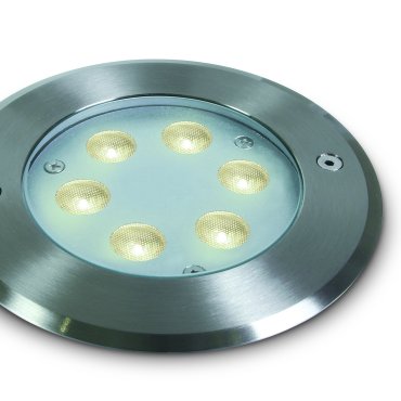 ONE Light LED Underwater Range - Unterwasser-LED-Strahler - Ø 150 mm, Ø 140 mm Einbaugröße - 6W dimmbare LED inkl. - IP68 - Messing gebürstet - Lichtfarbe warmweiß