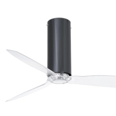 Faro Tube - Deckenventilator mit Fernbedienung - Ø 128 cm - schwarz und transparent