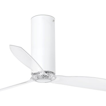 Faro Tube - Deckenventilator mit Fernbedienung - Ø 128 cm - weiß und transparent