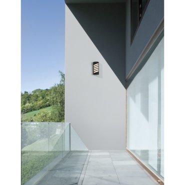 Nova Luce Lupo - Außenwandleuchte - 11 x 8,5 x 25 cm - 10W LED inkl. - IP65 - schwarz
