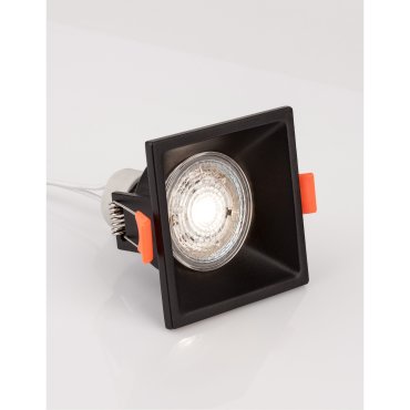 Nova Luce Staff - Einbaustrahler - 75 x 75 mm, 70 x 70 mm Einbaumaß - sandschwarz