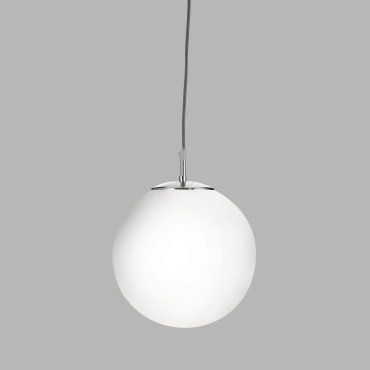Searchlight Atom - Pendelleuchte - Ø 30 x 120 cm - Silber satiniert und Opal glänzend
