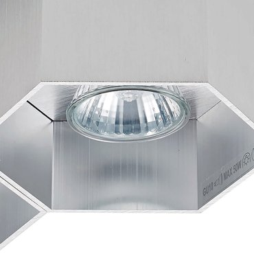 Zuma Line Polygon CL - Aufbaustrahler 2L - 22 x 12 x 10 cm - silber