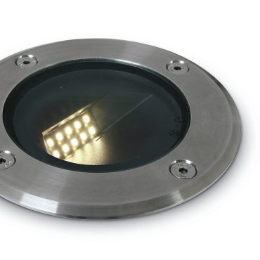 ONE Light Asymmetric Inground - Bodeneinbaustrahler für den Außenbereich - Ø 120 mm, Ø 115 mm Einbaumaß - 8W LED inkl. - IP67 - Edelstahl