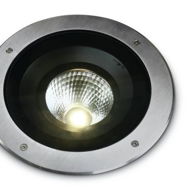 ONE Light COB Inground Adjustable Range - Bodeneinbaustrahler für den Außenbereich - Ø 270 mm, Ø 330 mm Einbaumaß - 30W dimmbare LED inkl. - IP67 - Edelstahl
