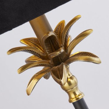 Searchlight Palm - Tischlampenfuß - Ø 11 x 45 cm - Messing satiniert und schwarz