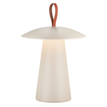 Nordlux Ara To-Go 2 - batteriebetriebene Tischleuchte für draußen - Ø 19,7 x 29,2 cm - 2W dimmbare LED inkl. - IP54 - sand