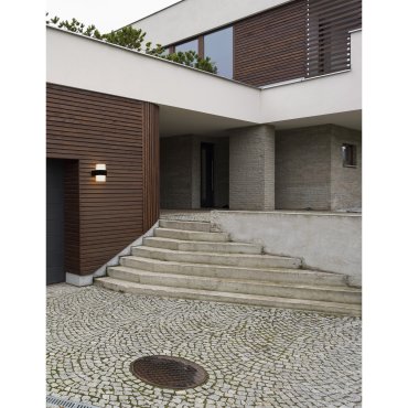 Nova Luce Darf - Außenwandleuchte - 9,5 x 10,5 x 13 cm - 2 x 5W LED inkl. - IP65 - sand schwarz